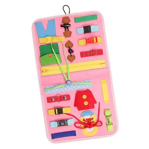 Bothyi - Busy Board Juego De Habilidades Motoras Finas Desarrolla Habilidades Básicas Educativas Para Mayores De 3 Años Rosa