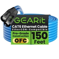 Cable Ethernet Gearit Blindado Cat6 Ethercon De 150 Pies, Azul