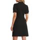 thumbnail image 3 of Vestidos Elegantes para Mujeres INSPIRE CHIC Vuelta a Clases Cuello con Lazo Manga Corta Abullonada Vestido para Trabajar S Negro, 3 of 5
