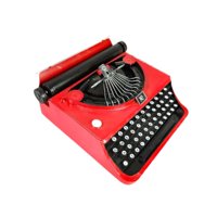 Magideal - Modelo De Máquina De Escribir Manual, Diseño Vintage, Obra De Arte, Foto, Arte Del Hierro, Figura De Máquina De Escribir, Decoración Para El Hogar Y L Rojo