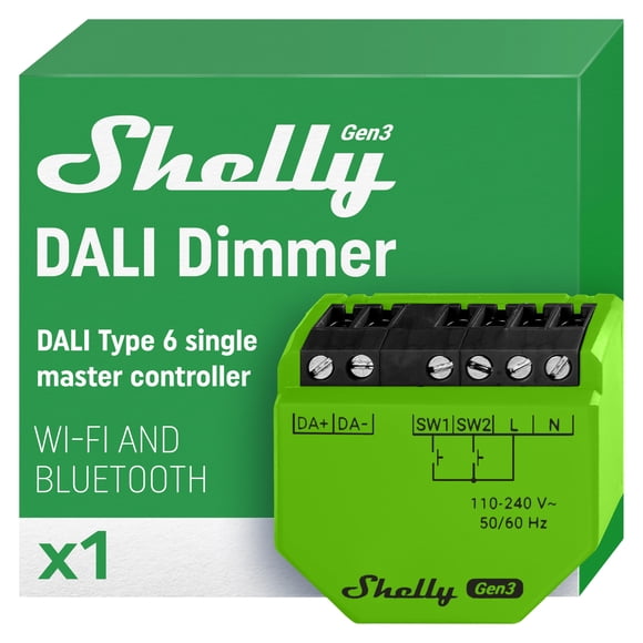 Shelly DALI Dimmer Gen3 Controlador Inteligente WiFi y Bluetooth