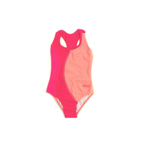 Traje De Baño Tricolor - 12 A 24m Coral 100% Lycra