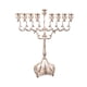 thumbnail image 5 of Portavelas De 9 Ramas Candelero Hanukkah Menorah Para Decoración De Boda Argent, 5 of 5