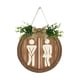 thumbnail image 3 of Letrero de baño con mensaje de género, divertido letrero de pared de madera, placa rústica decorativa para hombres y mujeres, ideal para casas de camp, 3 of 5
