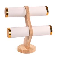 Magideal - Organizador De Almacenamiento De Pulseras Y Brazaletes, Expositor De Pulseras Independiente De 2 Niveles, Soporte Para Relojes Para La Organización Del Hogar, Venta Blanco