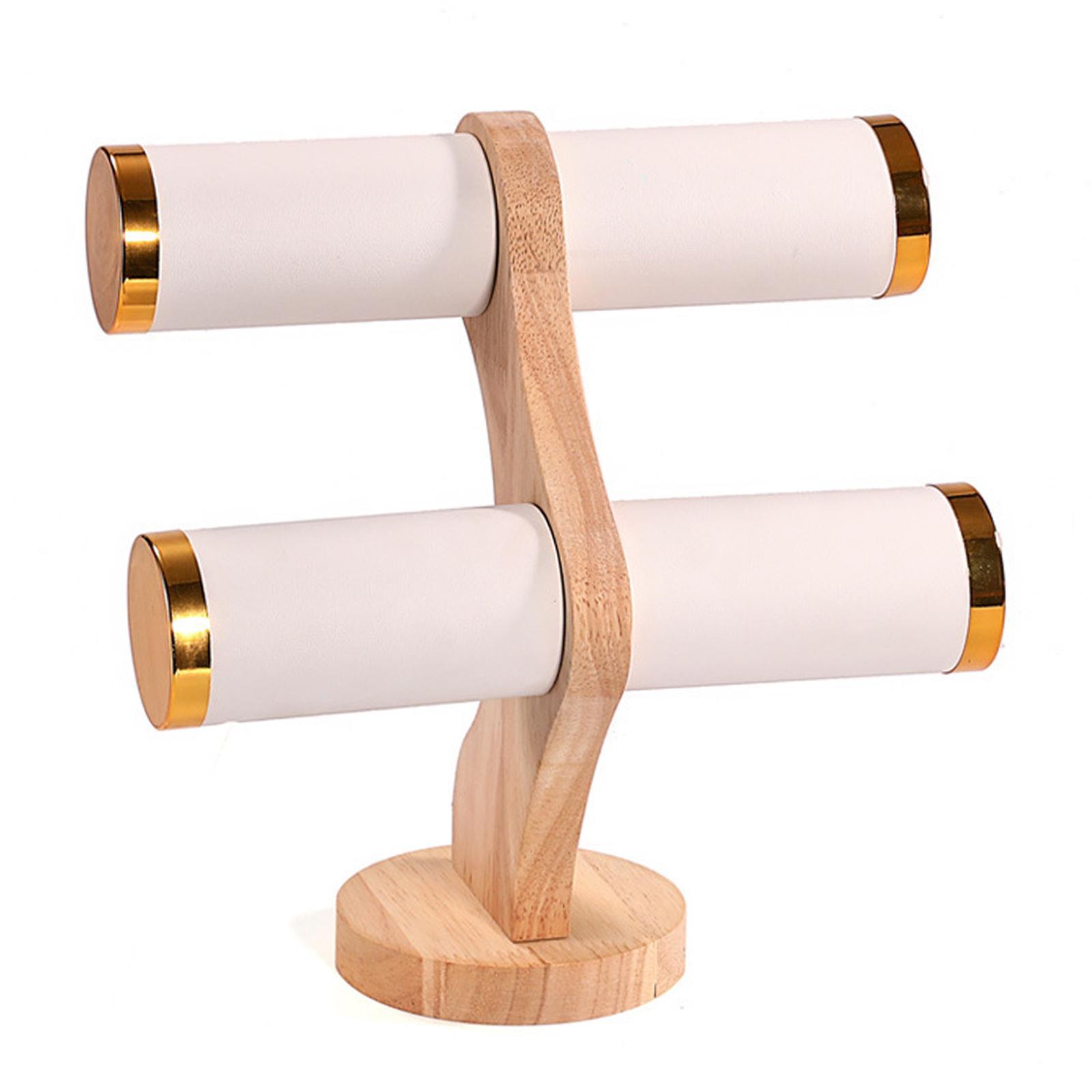 Magideal - Organizador De Almacenamiento De Pulseras Y Brazaletes, Expositor De Pulseras Independiente De 2 Niveles, Soporte Para Relojes Para La Organización Del Hogar, Venta Blanco