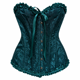 thumbnail image 2 of Corset Estilo Victoriano Con Broches Ajustable Disfraz Mujer azul petroleo L, 2 of 3