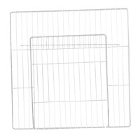 Ioensy - Jaula De La Puerta Del Corralito Para Mascotas Alambre De Metal Valla Interior Conejo Cachorro Panel Expandible Rejilla Densa Blanca