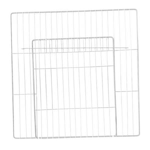 Ioensy - Jaula De La Puerta Del Corralito Para Mascotas Alambre De Metal Valla Interior Conejo Cachorro Panel Expandible Rejilla Densa Blanca