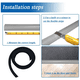 thumbnail image 4 of Protector de borde de 2 metros - Tira de PVC para borde de alfombra - Tiras de transición de goma para piso - Moldura autoadhesiva, 4 of 5
