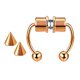 thumbnail image 4 of Anillo De Nariz Falsa Magnética Inoxidable Herraduras Joyas No Perforantes Oro Rosa, 4 of 5