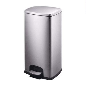 Wakeshome - Cubo De Basura De Acero Inoxidable Hogar Oficina 20L