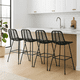 thumbnail image 2 of Pack de 4 Taburetes de Terraza Rattan Grecia Color Negro, 2 of 7
