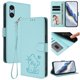 thumbnail image 2 of Funda Volteable con Diseño de Gato para Sony Xperia 10 VI, Verde Claro, 2 of 6