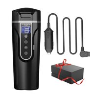 Magideal - Hervidor De Viaje Para Coche De 24V/12V, Taza Calefactora Para Coche, Temperatura Ajustable, Taza De Café De Viaje, Hervidor Eléctrico Para Vehículos, , Negro