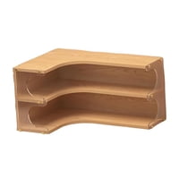 Magideal - Estante Esquinero Para Escritorio, Unidad De Almacenamiento, Organizador De Mostrador, Estante De Exhibición, Versátil Botellero De Agua, 2 Niveles, P Color Madera