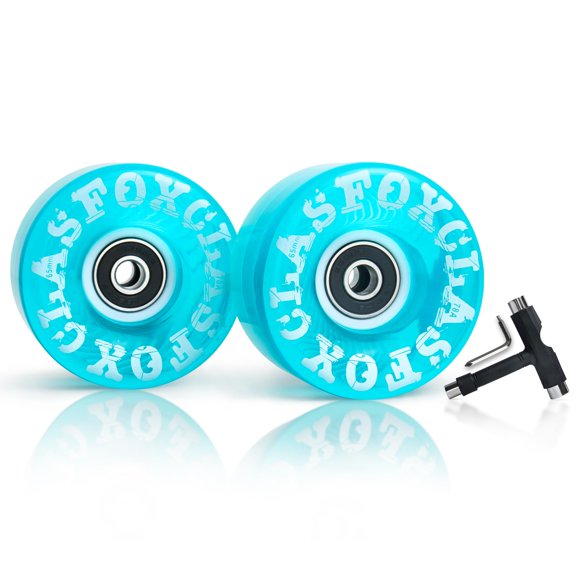 Ruedas cuádruples para patines CLAS FOX 78A, 65 x 35 mm, 8 unidades, azules