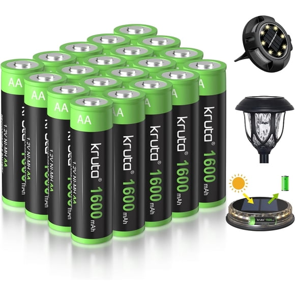 Pila Recargable AA Kruta 1600mAh Pack 20 NiMH