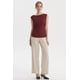 thumbnail image 4 of Polera Mujer Bote Drapeada Rojo, 4 of 4