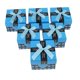 thumbnail image 4 of 6 unids caja de regalo de la caja de regalo de joyería de cartón de papel caja de almacenamiento de luz azul, 4 of 5
