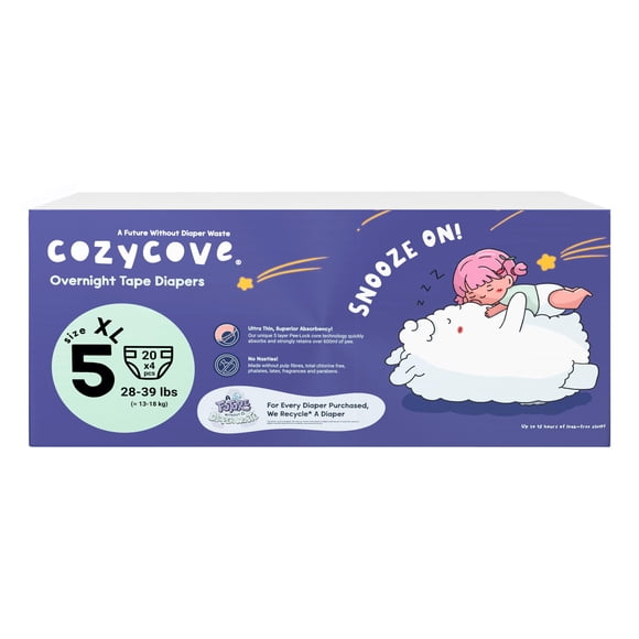 Pañales Cozycove talla 5 (13-18 kg) – 80 unidades