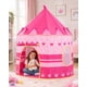 thumbnail image 1 of Carpa Infantil Castillo Princesa Rosada con Coronas y Ventanas de Malla para Niñas, 1 of 6