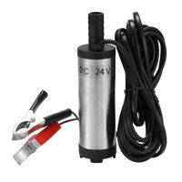Magideal - Bomba Diésel De 38 Mm, Bomba De Transferencia De Combustible Diésel De Acero Inoxidable Para Automoción, Agua, Aceite, Transferencia De Combustible Plata 24V