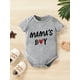 thumbnail image 2 of Baby Boys Casual "MAMA'S BOY" Romper, Short Sleeve Crew Neck Bodysuit For Summer, 2 of 5