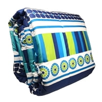 Plumón Estampado + Funda + Sábanas 1.5 Plazas / Geométrico Azul Verde – Key Home 175×240 Cm.