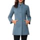 thumbnail image 1 of INSPIRE CHIC Abrigo de Mujer de Largo Medio con Cuello Mao, Abotonado, Abrigo de Invierno con Bolsillos Inclinados y Forro Completo Gris Azul XL, 1 of 6