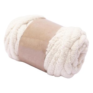 Magideal - Hilo Grueso Y Grueso, Hilo Tubular Jumbo, Brazo De Relleno, De Hilo De Punto, Hilo Suave Y Voluminoso, Hilo De Peso Para Hacer Alfombras, , Blanco Beis Blanco