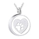 thumbnail image 4 of Collar de cineraria cineraria cineraria de mascota con estampado de pata forma forma forma Joyas de de animales conmemorativos Regalos de memoriales de pérdida de mascotas de Plata, 4 of 5