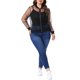 thumbnail image 2 of Chaqueta Bomber de Encaje Floral con Manga Larga para Mujer de Talla Grande Agnes Orinda 1X Todo Negro, 2 of 6