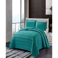 Tengfei - Cobertor Colcha Quilt Tufting De Lujo Suave 2 Plazas