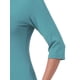 thumbnail image 5 of INSPIRE CHIC Camisetas de Mujer Mangas al Codo Cuello de Barco Ajuste Ceñido Camisetas Casual Verde Mar L, 5 of 6