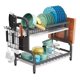 thumbnail image 1 of Organizador Escurridor De Platos 2 Niveles. Color Negro, 1 of 3