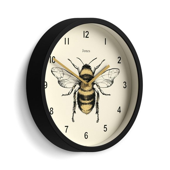 Reloj de Pared JONES CLOCKS Abeja 25 cm Negro