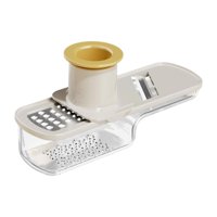 Bothyi - Rallador De Ajo Y Jengibre, Utensilio De Cocina Para Hornear Frutas Y Verduras, Color Beige Y Blanco