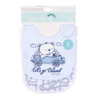 Bambino - Set 2 Babero Algodón Impermeable Celeste Transportes Niño