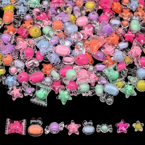 Abalorios Candy Kandi YuSheng 200 g mixtos para bisutería