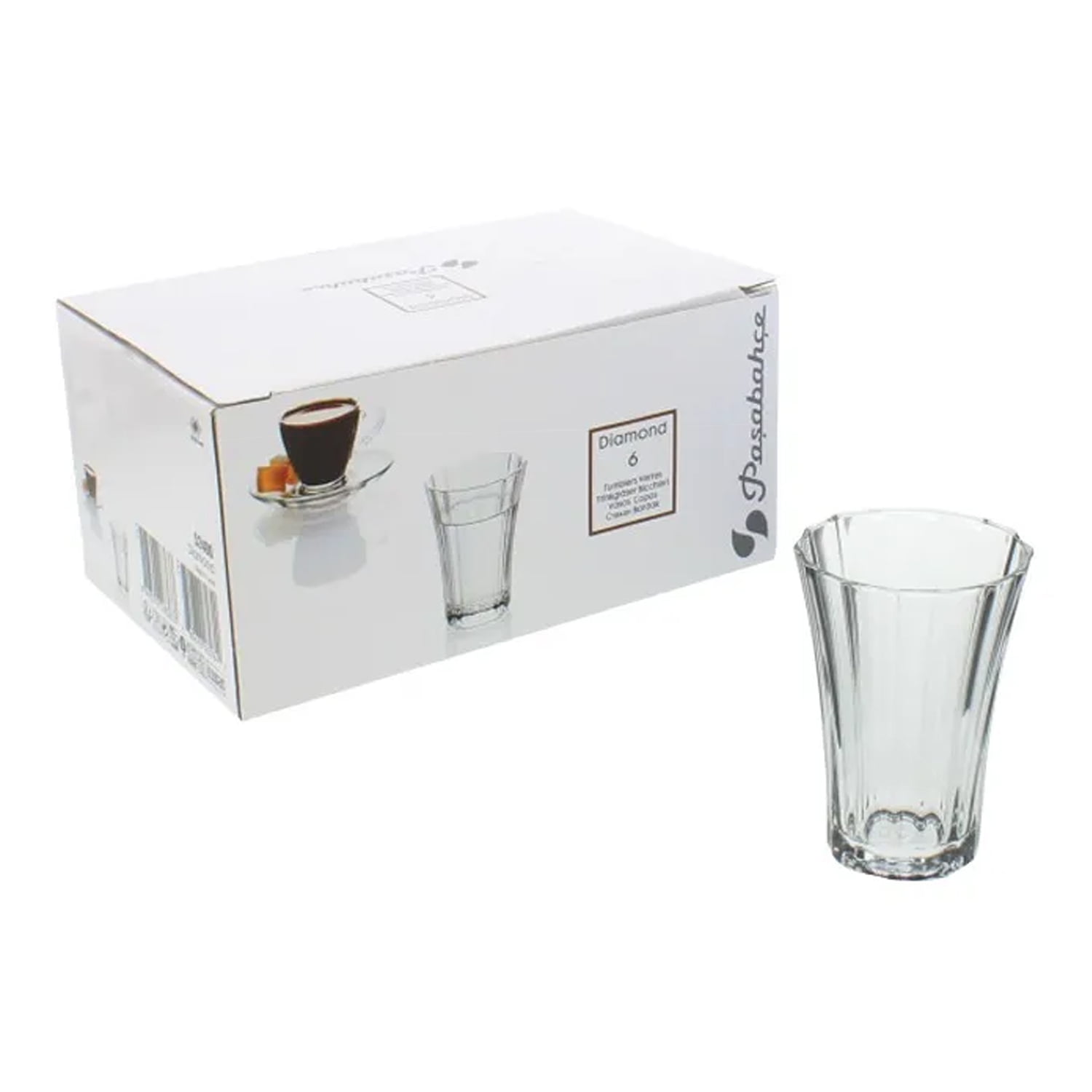 Pasabahce - Vaso Diamond Vaso 110 Ml Set 6 Piezas