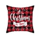 thumbnail image 1 of Funda Cojin 45x45 Navidad Rojo/Negro Lino Poly multicolor, 1 of 4