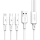 thumbnail image 3 of Cable multicarga carga rápida USB 3 en 1 vidvie Blanco, 3 of 3
