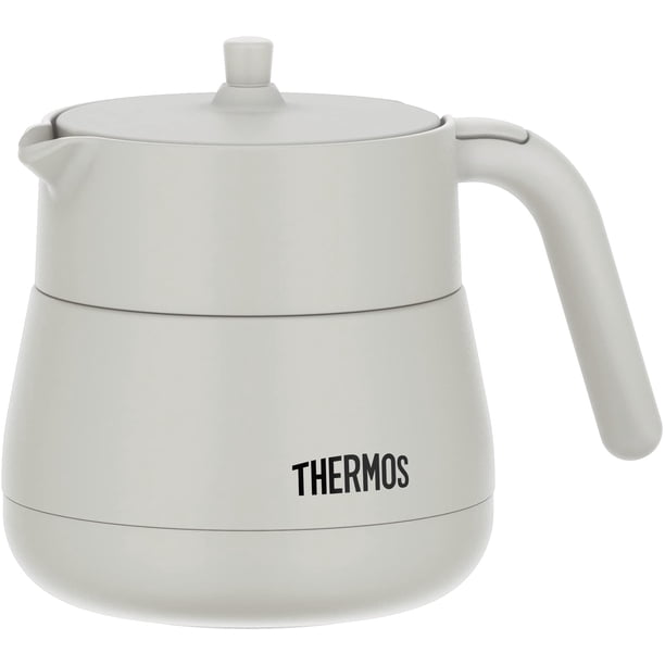 Thermos TTE-450 LGY Tetera Aislada al Vacío con Colador, 450 ml (15.9 fl oz), gris claro