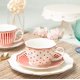 thumbnail image 2 of Taza y platillo para té y café Grace Teaware Red Dot Stripes, 2 of 5