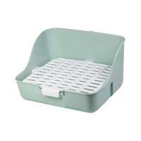 Magideal - Caja De Arena Para Conejillos De Indias, Inodoro Para Conejos, Orinal De Esquina Para Animales Pequeños, Cama Para Mascotas Pequeñas, Caja Para Hámste Verde