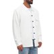 thumbnail image 4 of INSPIRE CHIC Chaqueta de Camisa de Punto Jacquard con Bolsillo en el Pecho y Botones para Hombre Vintage Casual M Blanco, 4 of 6