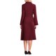 thumbnail image 3 of INSPIRE CHIC Vestido Midi Plisado de Línea A con Cuello Envolvente y Solapa para Mujer, Manga Larga, Talla M, Rojo Vino, 3 of 5