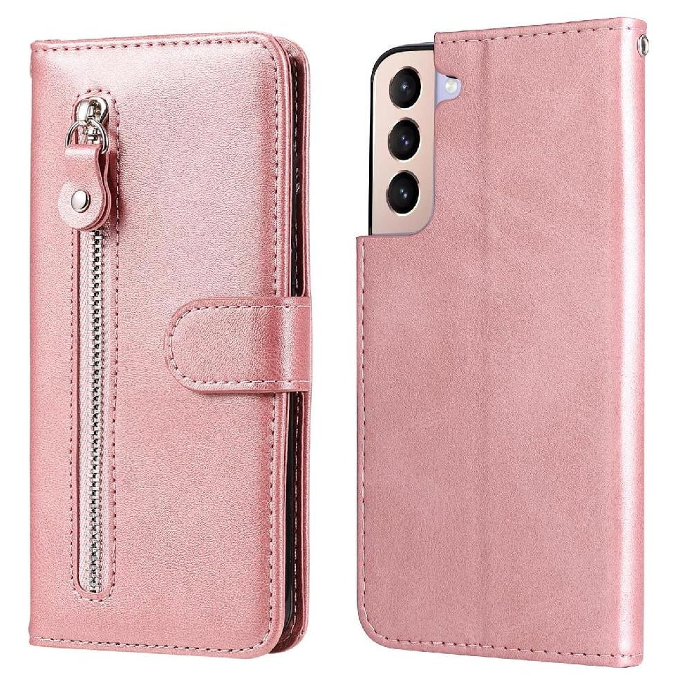 Gangxun - Funda Con Cremallera Para Samsung Galaxy S22 Plus 5g, Carcasa Cartera De Cuero Pu Con Soporte Y Tarjetero