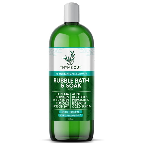 Bubble Bath Thyme Out, totalmente natural y orgánico, 473 ml, para niños y adultos